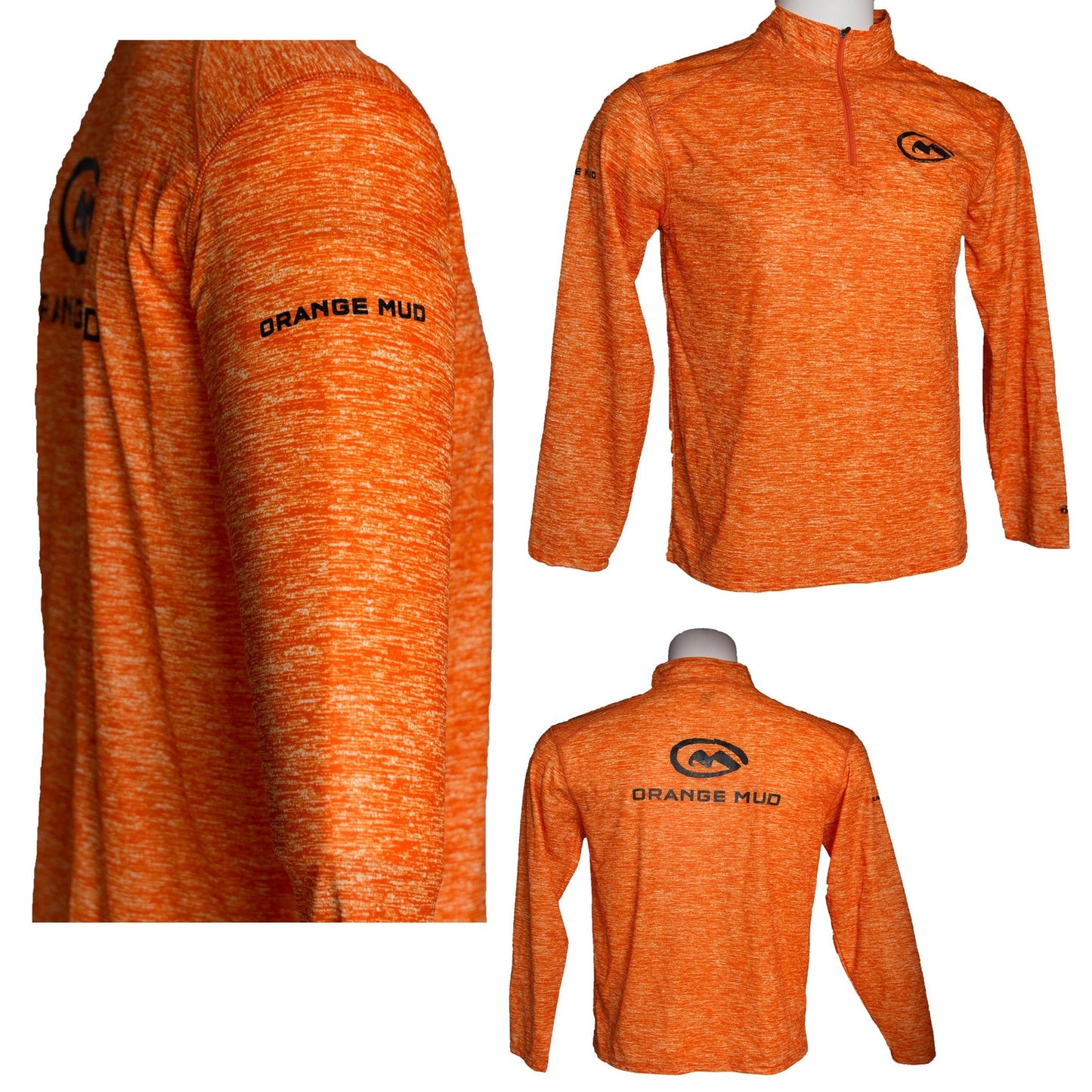 Running Base Layer, 1/4 Zip, Orange - Small