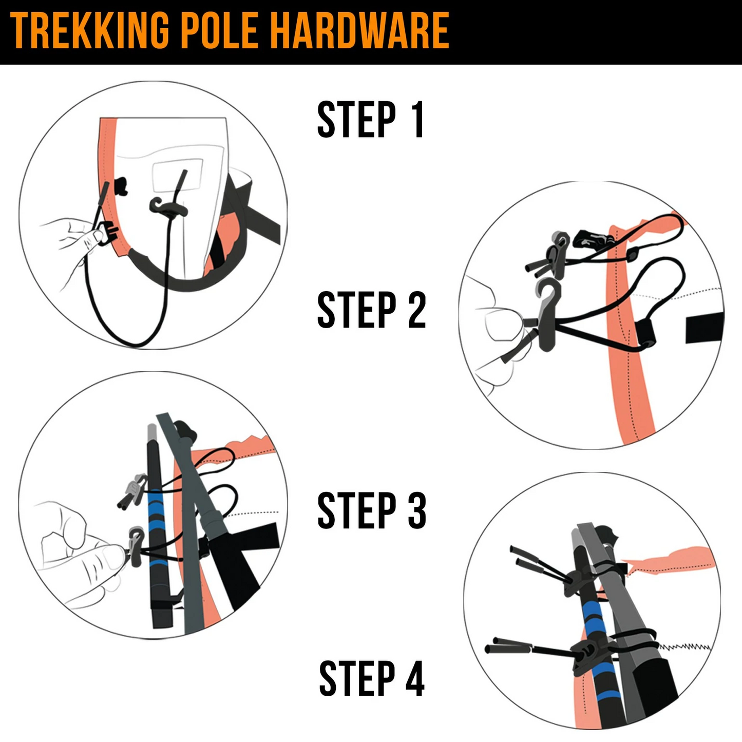 Multi Use Trekking Pole Holder