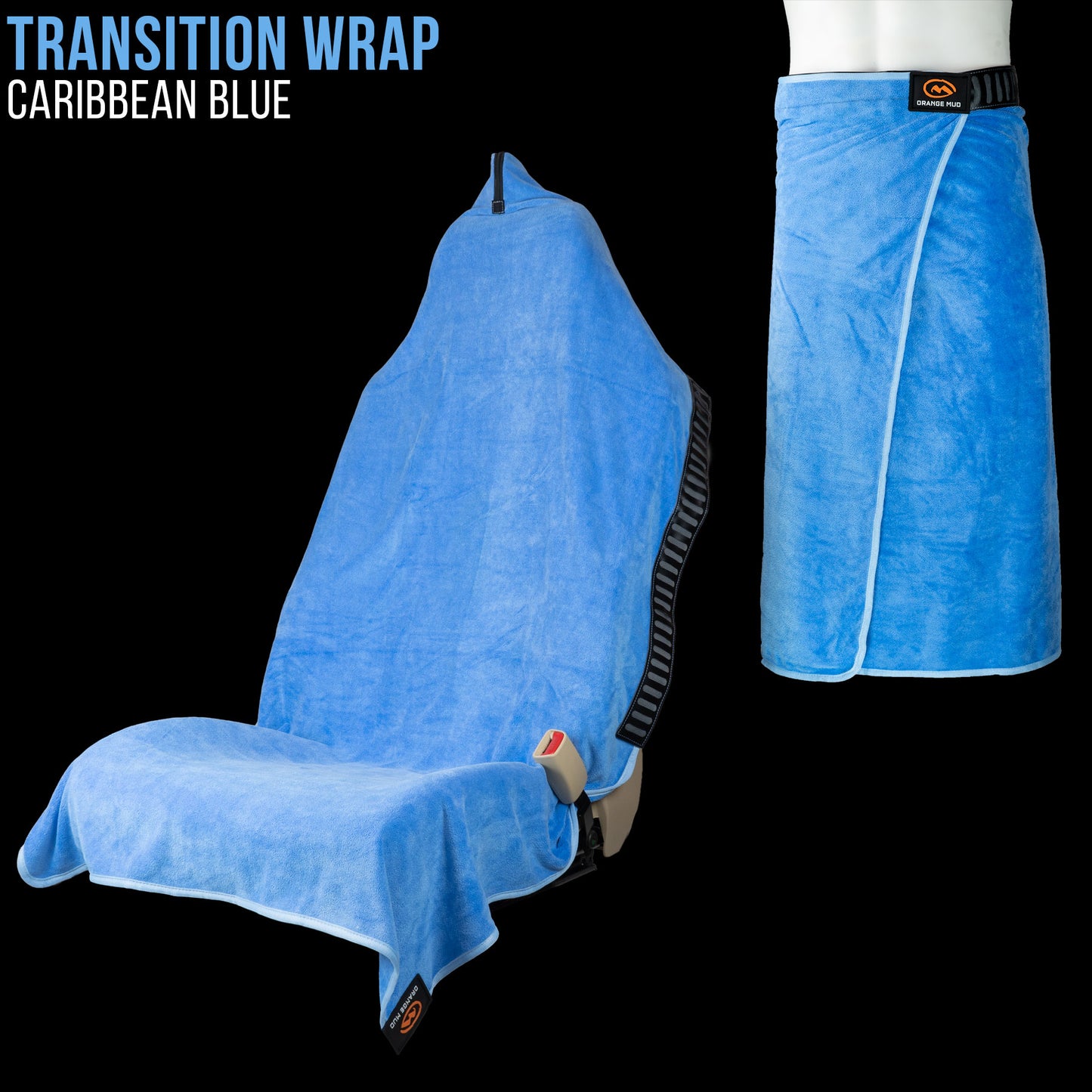 Transition Wrap 2.0 Changing Towel and Seat Cover (Caribbean Blue)