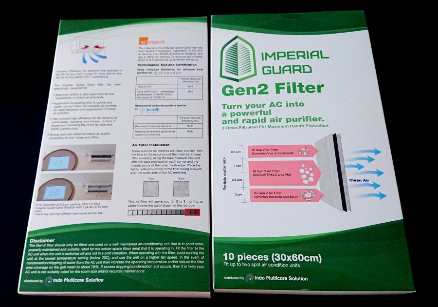 Filter AC PM0.3 - Imperial Guard Gen2 Air Filter (30x60 cm) - Isi 10