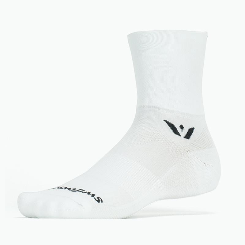 SWIFTWICK Socks  ASPIRE - FOUR / QUARTER CREW - WHITE - Large